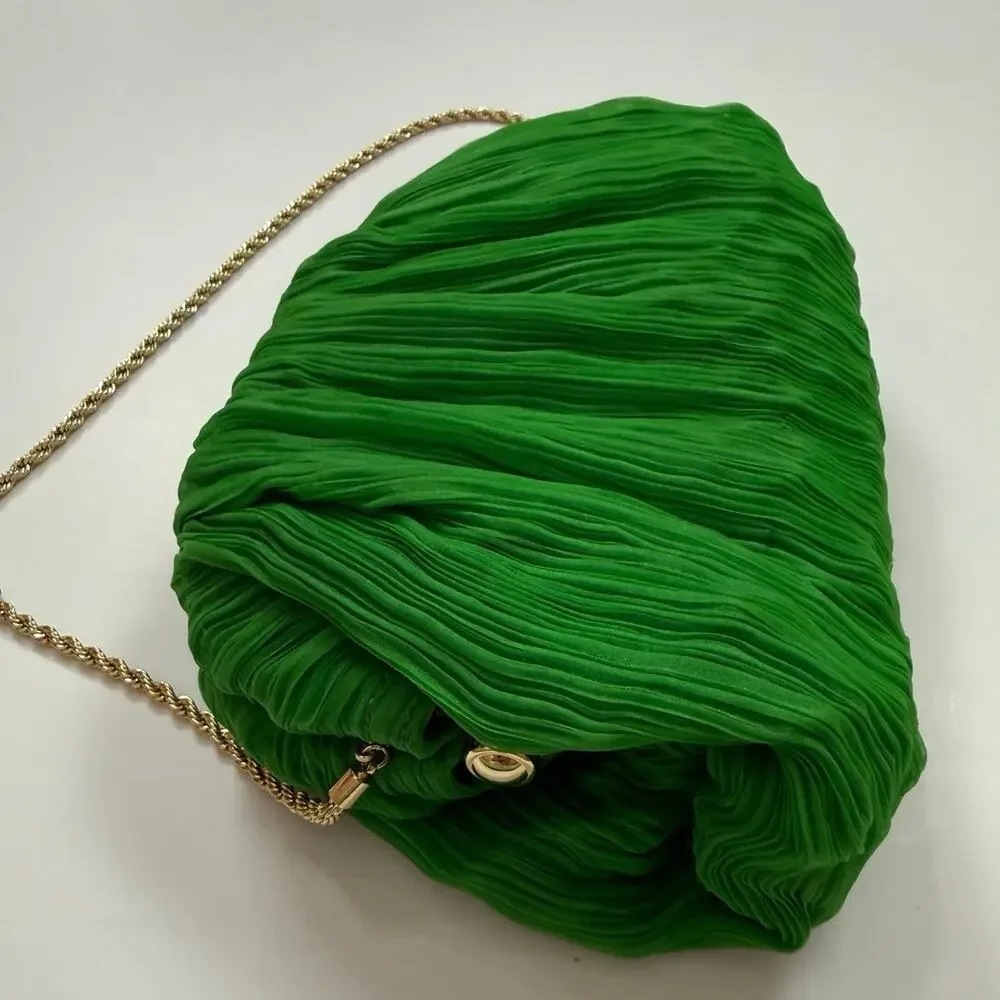 Loeffler Randall Bailey Pleated Clutch in Clover